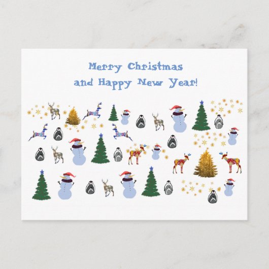 Winter-feestdag-Briefkaart Feestdagenkaart (Voorkant)