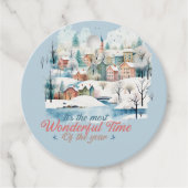 Winter Feestdagen Christmas Aangepaste naam Bedankjes Labels (Voorkant)