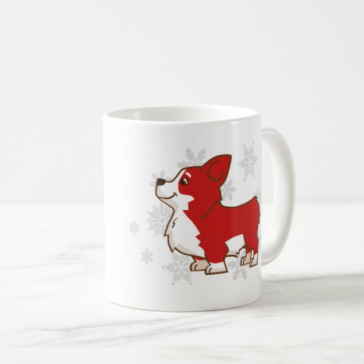 Winter Feestdagen Corgi Mok (Voorkant rechts)