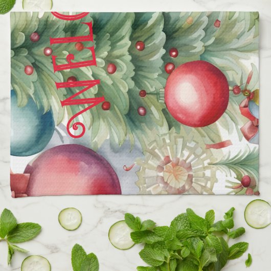 Winter Feestdagen Decor Theedoek (Gevouwen)