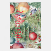 Winter Feestdagen Decor Theedoek (Verticaal)