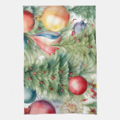 Winter Feestdagen Decor Theedoek (Verticaal)