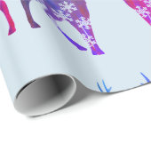 Winter Feestdagen Deer Snowflakes Wrapppapier Cadeaupapier (Rol Hoek)