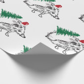 Winter Feestdagen Gift Wrap Hedgehog Cadeaupapier (Hoek)