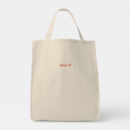 Winter Feestdagen Kerst Bunnies Aangepaste naam Tote Bag (Achterkant)