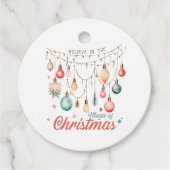 Winter Feestdagen Kerst Magic Custom Naam Bedankjes Labels (Voorkant)