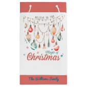 Winter Feestdagen Kerst Magic Custom Naam Klein Cadeauzakje (Achterkant)