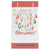 Winter Feestdagen Kerst Magic Custom Naam Klein Cadeauzakje (Voorkant)