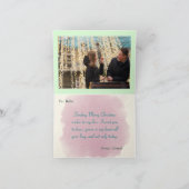 Winter Feestdagen Kerst paar aangepaste naam foto Kaart (Binnen)