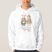 Winter Feestdagen Kerst Paar Custom Naam Mannen Hoodie (Voorkant)