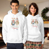 Winter Feestdagen Kerst Paar Custom Naam Mannen Hoodie