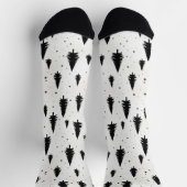 Winter Feestdagen Kerstbomen zwart en wit Sokken (Top)