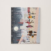 Winter Feestdagen kerstdorp Legpuzzel (Verticaal)