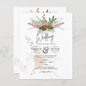 Winter Feestdagen Kerstfeest Uitnodiging (Voorkant / Achterkant)