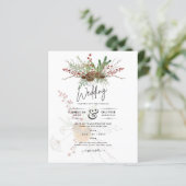 Winter Feestdagen Kerstfeest Uitnodiging (Staand voorkant)