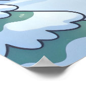 Winter feestdagen kleine kinderen dragen gezellige poster (Hoek)