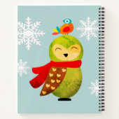 Winter Feestdagen Owl Notitieboek (Achterkant)