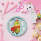 Winter Feestdagen Owl Papieren Bordje (Feest)