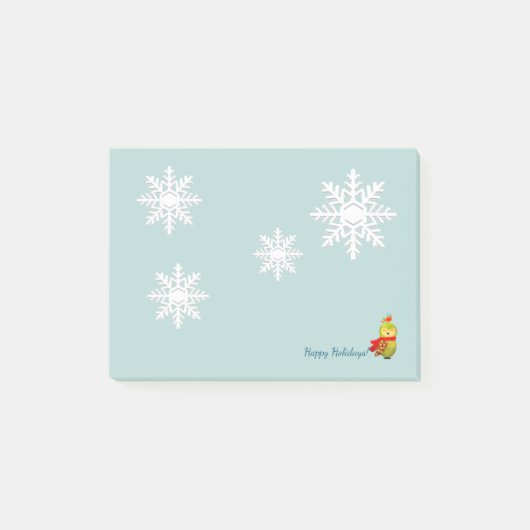 Winter Feestdagen Owl Post-it® Notes (Voorkant)
