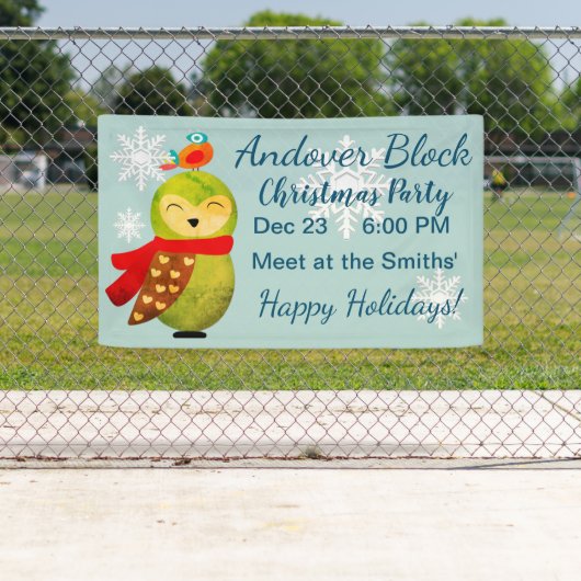 Winter Feestdagen Owl Spandoek (Insitu)