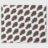 Winter Feestdagen Patroon Gift Wrap Cadeaupapier (Vlak)