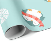 Winter Feestdagen Penguins | Kerstmis Cadeaupapier (Rol Hoek)
