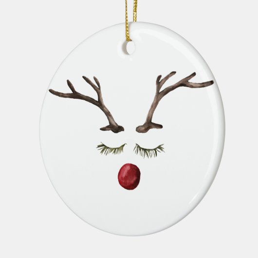 Winter feestdagen Rudolph Keramisch Ornament (Links)