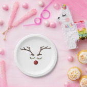 Winter feestdagen Rudolph Papieren Bordje (Feest)