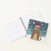 Winter feestdagen santa cat notitieboek (Binnen)