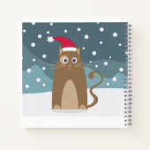 Winter feestdagen santa cat notitieboek (Achterkant)