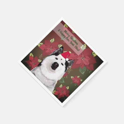 Winter Feestdagen servetten (Hoek)