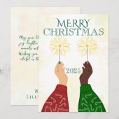 Winter Feestdagen twee handen kerst samen Kaart (Voorkant / Achterkant)