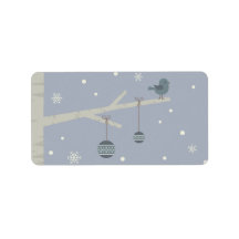 Winter feestdagen woudboomblauw-vogelcartoon