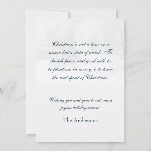 winter feestdagenkaart (Achterkant)