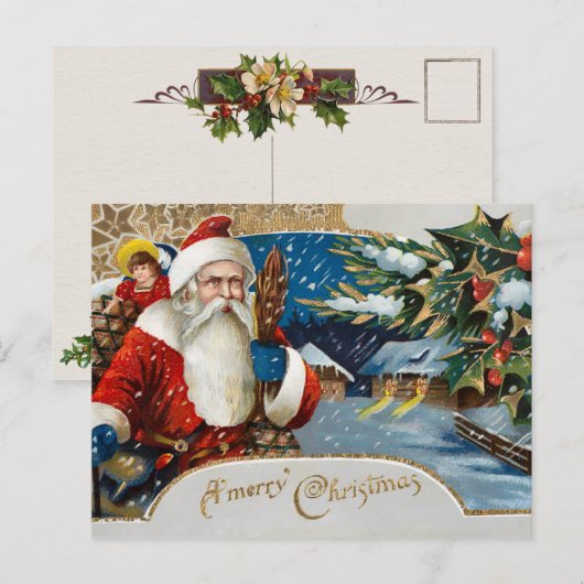 winter feestdagenkaart (Voorkant / Achterkant)