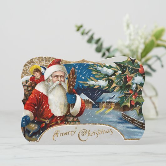  winter feestdagenkaart (Staand voorkant)