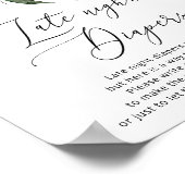 Winter feestelijk gebladerte Late nacht luiers spe Poster (Hoek)