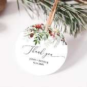 Winter Feestelijke Kerst Evergreen bruiloft Bedankjes Labels
