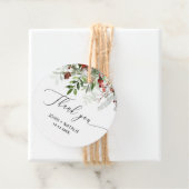 Winter Feestelijke Kerst Evergreen bruiloft Bedankjes Labels (In situ)