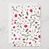 Winter feestelijke krans Kerstmis 3 foto's Feestdagenkaart (Achterkant)