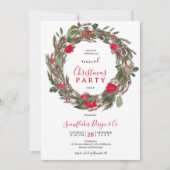 Winter feestelijke krans Kerstmis bedrijfsfeest Kaart (Voorkant)