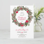 Winter feestelijke krans Kerstmis bedrijfsfeest Kaart (Staand voorkant)