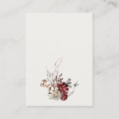 Winter Festive Loof Luierraffle Baby Shower Informatiekaartje (Achterkant)