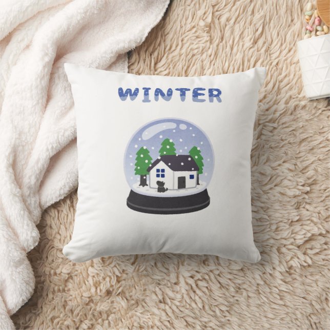 Winter Fidget Spinner Throw Pillow Kussen (Deken)