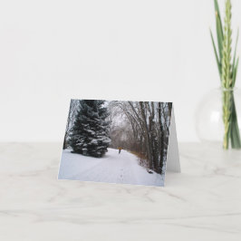 Winter fietskaart feestdagen kaart