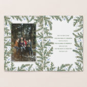 Winter Fir Branches Kerstmis | Vakantiefoto Folie Kaarten (Binnen)