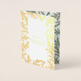 Winter Fir Branches Kerstmis | Vakantiefoto Folie Kaarten