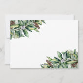 Winter Fir Cone Greenery 3 Photo Holiday Kaart (Achterkant)