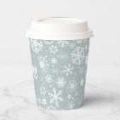 Winter First Birthday Paper Cups Snowflake One Papieren Bekers (Links)