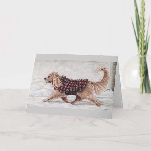 Winter First Walk Feestdagen Kaart (Voorkant)